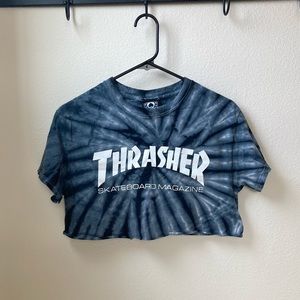 Cropped Tie-Dye Thrasher Tee